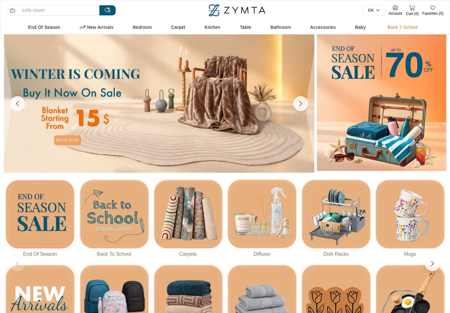 Captured homepage of zymta.com in the current scan