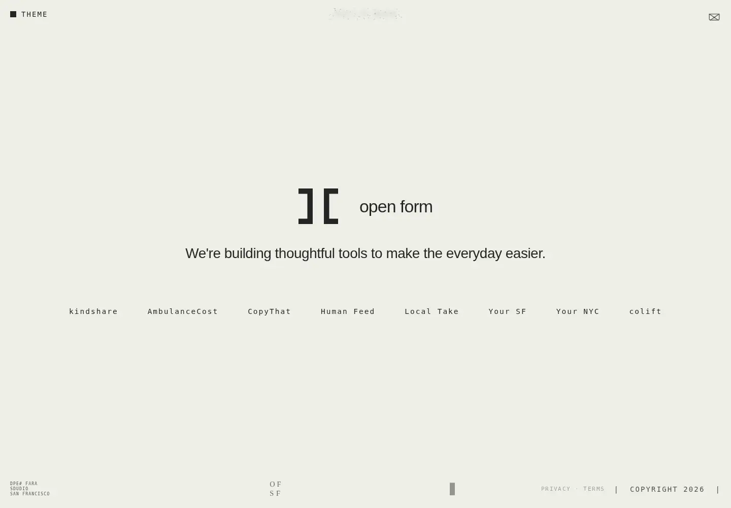 Screenshot of openform.company