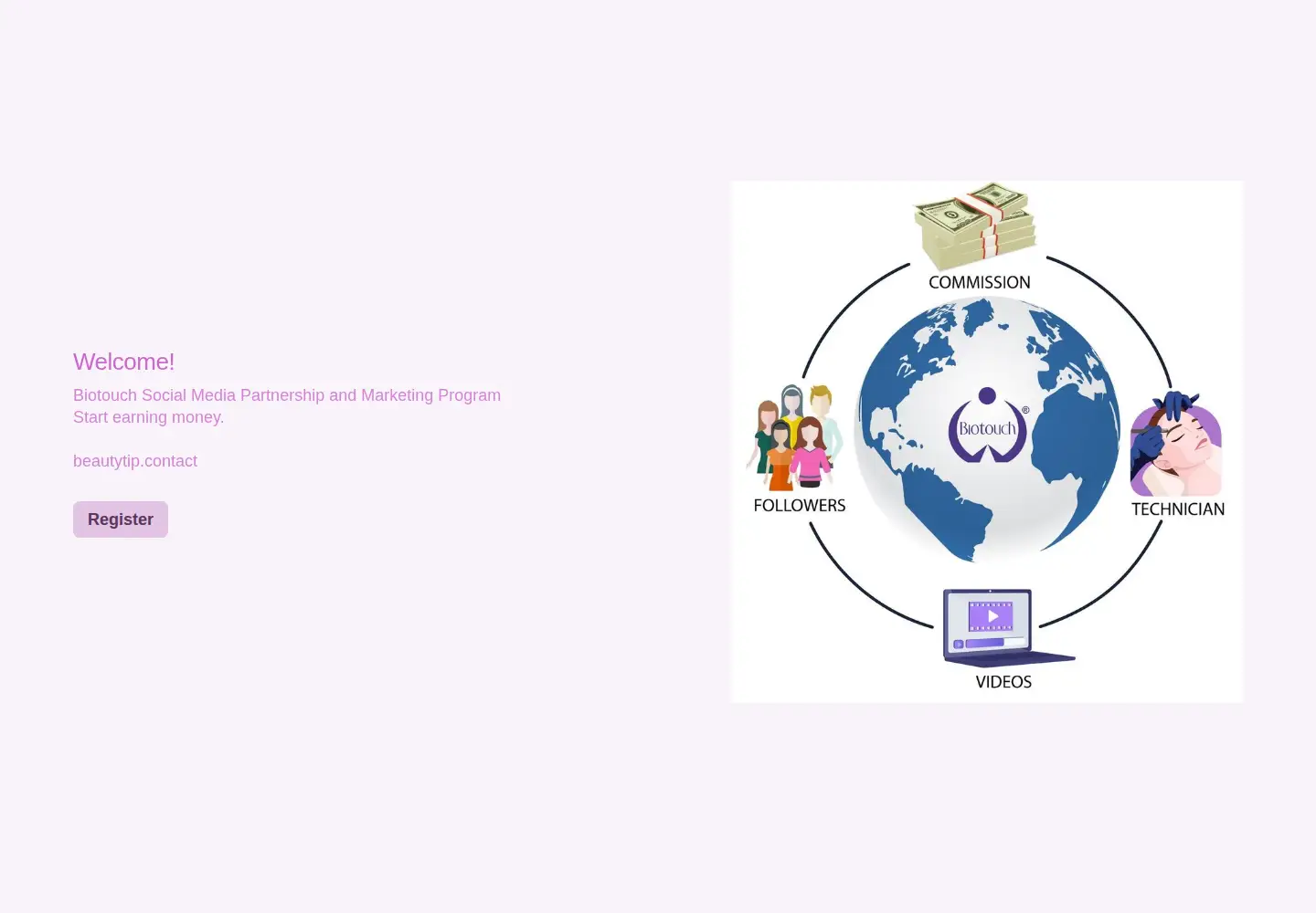 Captured homepage of beautytip.contact in the current scan