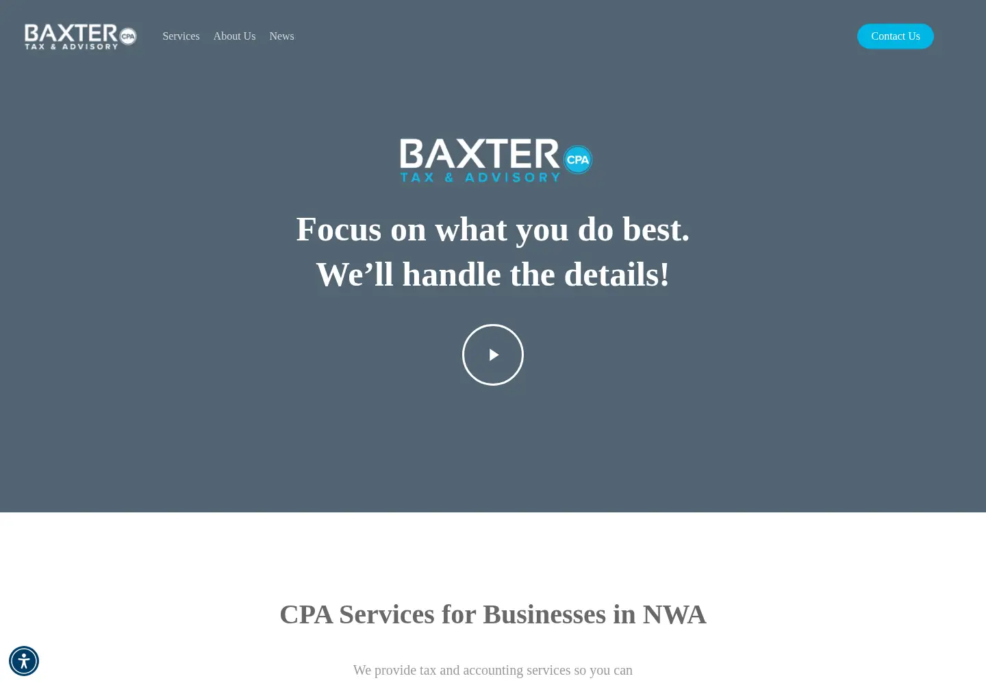 Screenshot of baxter.cpa