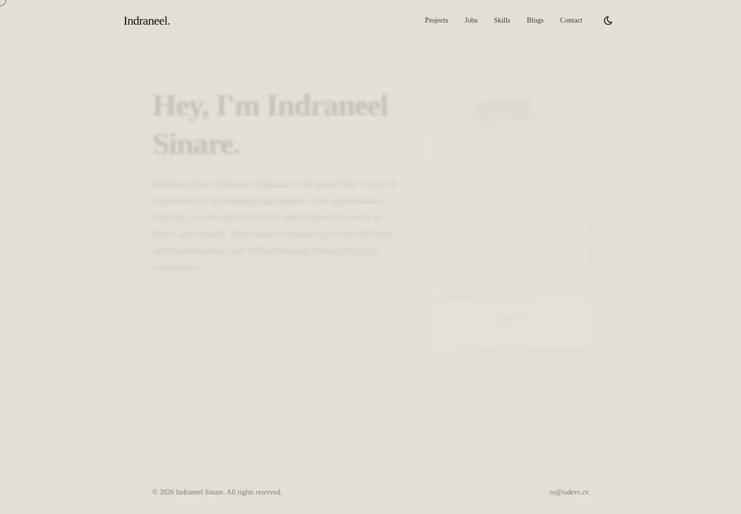 Captured homepage of isdevs.cv in the current scan