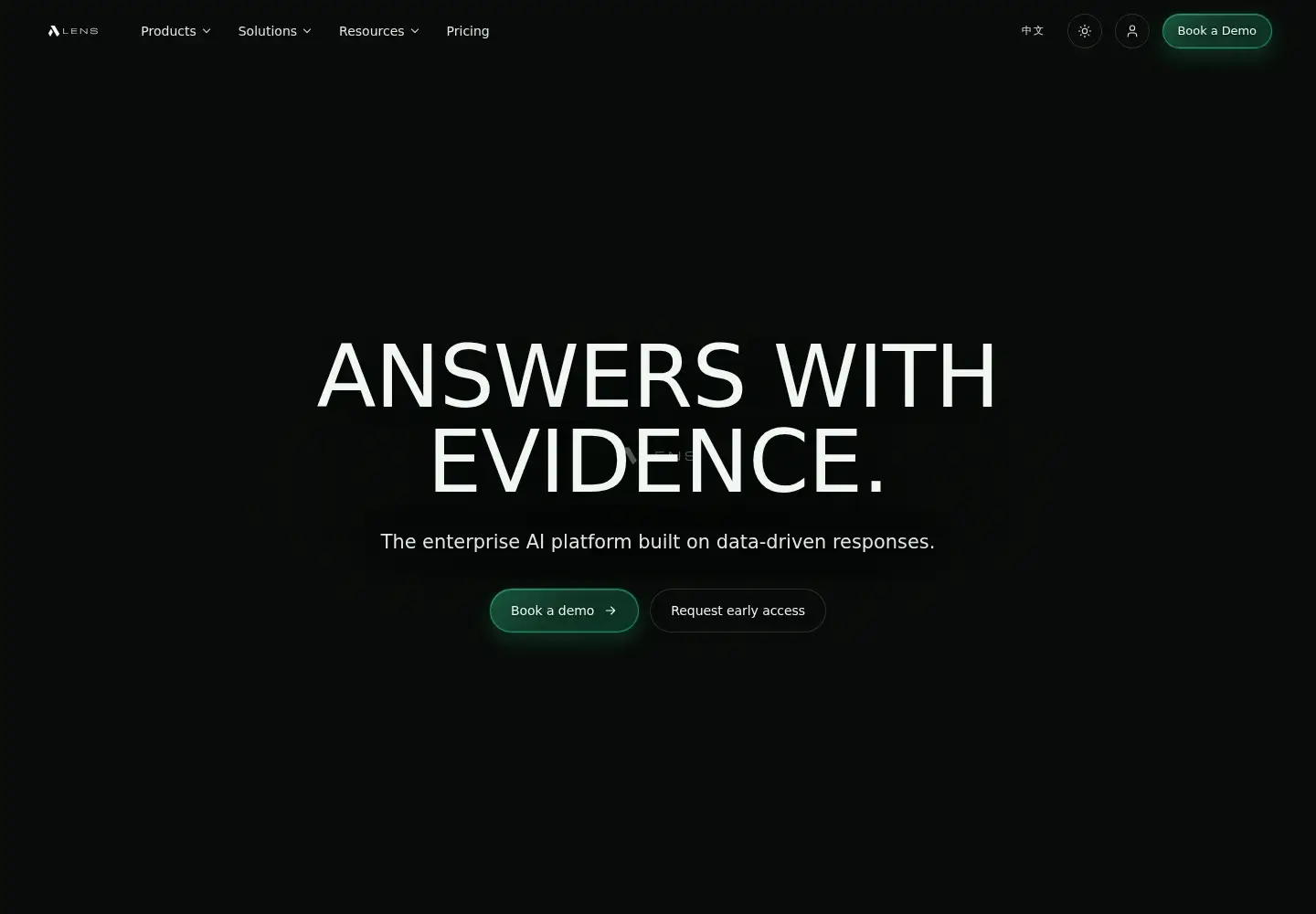 Captured homepage of lens.cx in the current scan