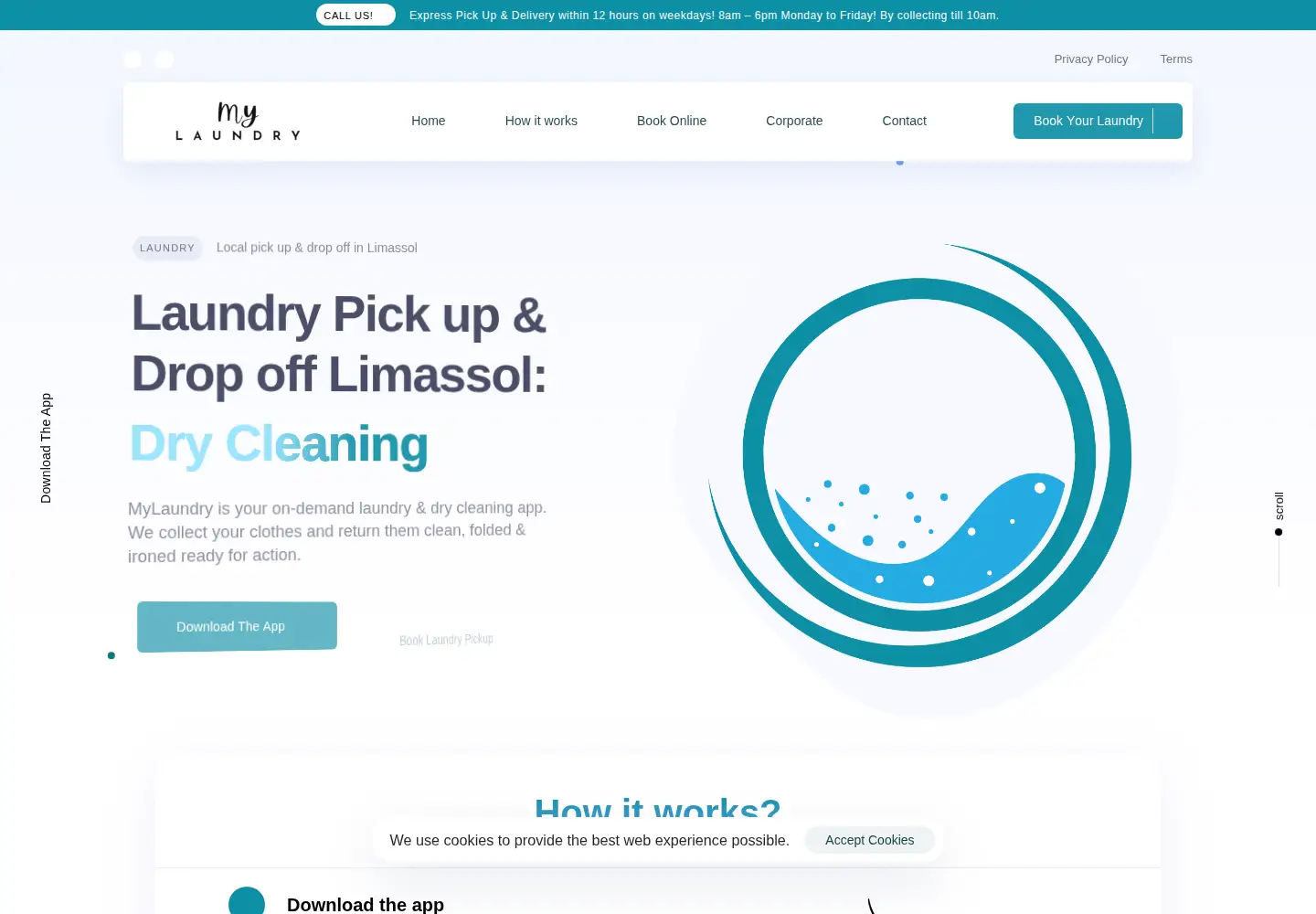 Captured homepage of laundrex.cy in the current scan