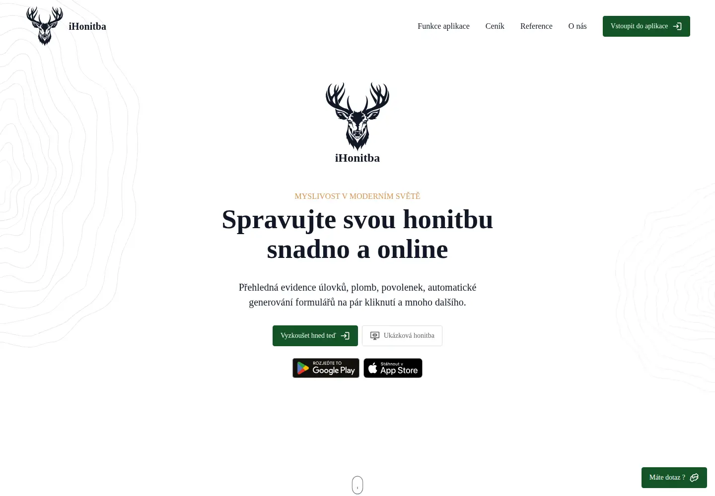 Screenshot of ihonitba.cz