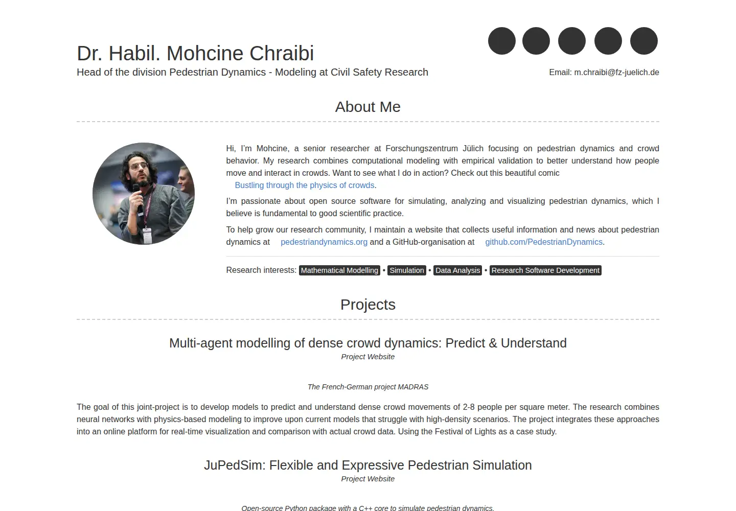 Captured homepage of chraibi.de in the current scan