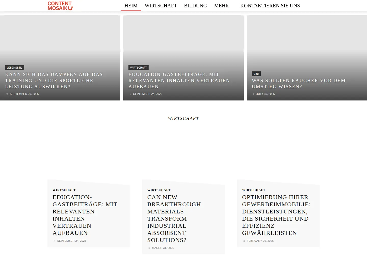 Screenshot of contentmosaik.de