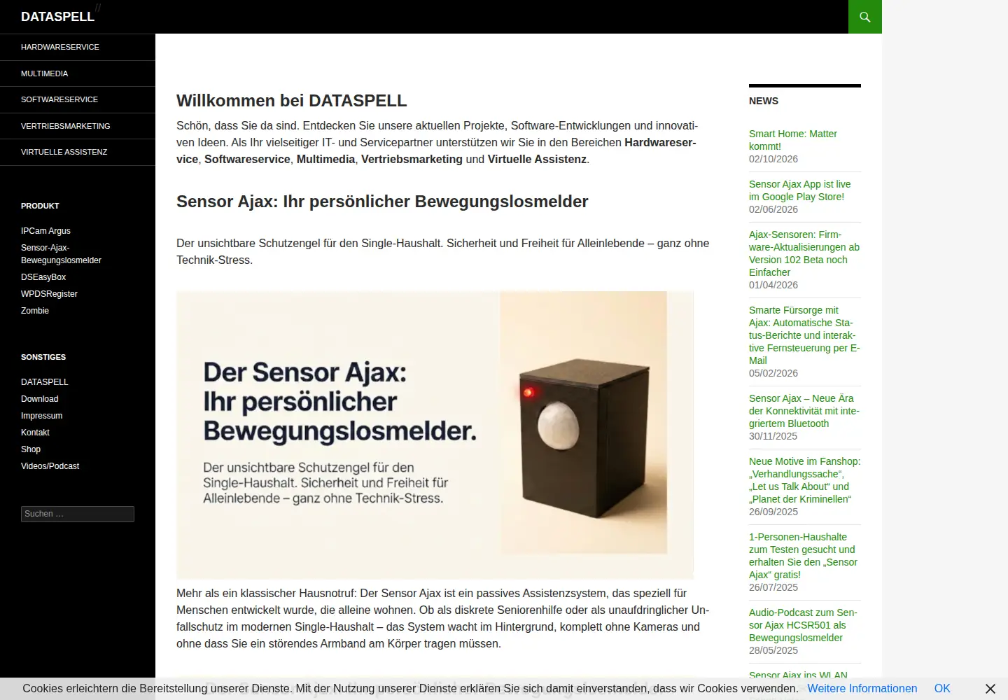 Screenshot of dataspell.de