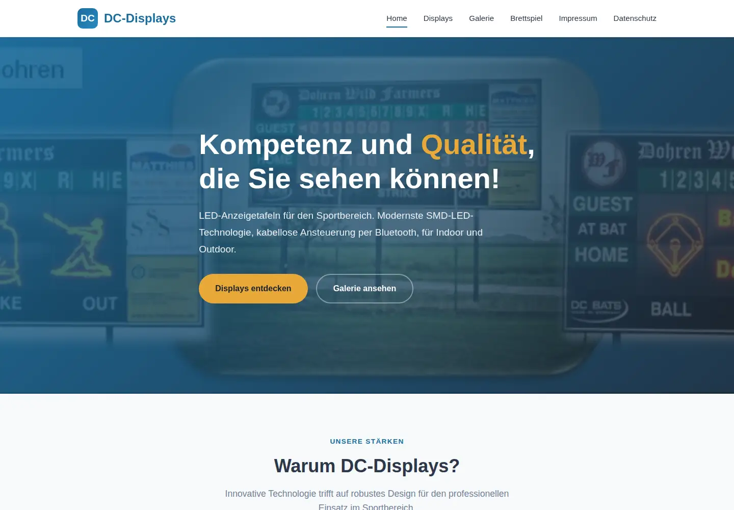 Screenshot of dc-displays.de