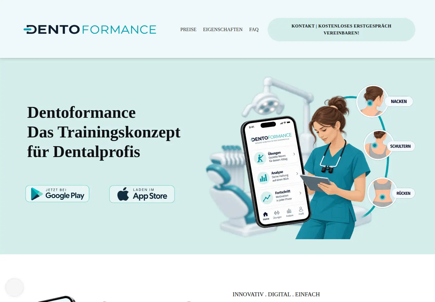 Screenshot of dentoformance.de