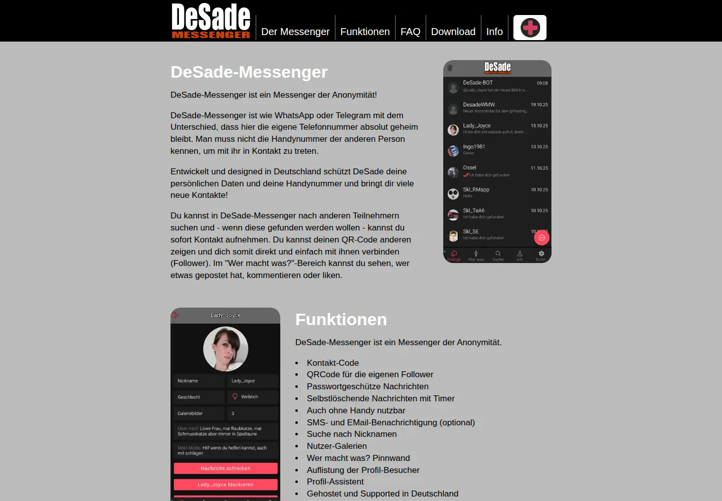 Screenshot of desade.de
