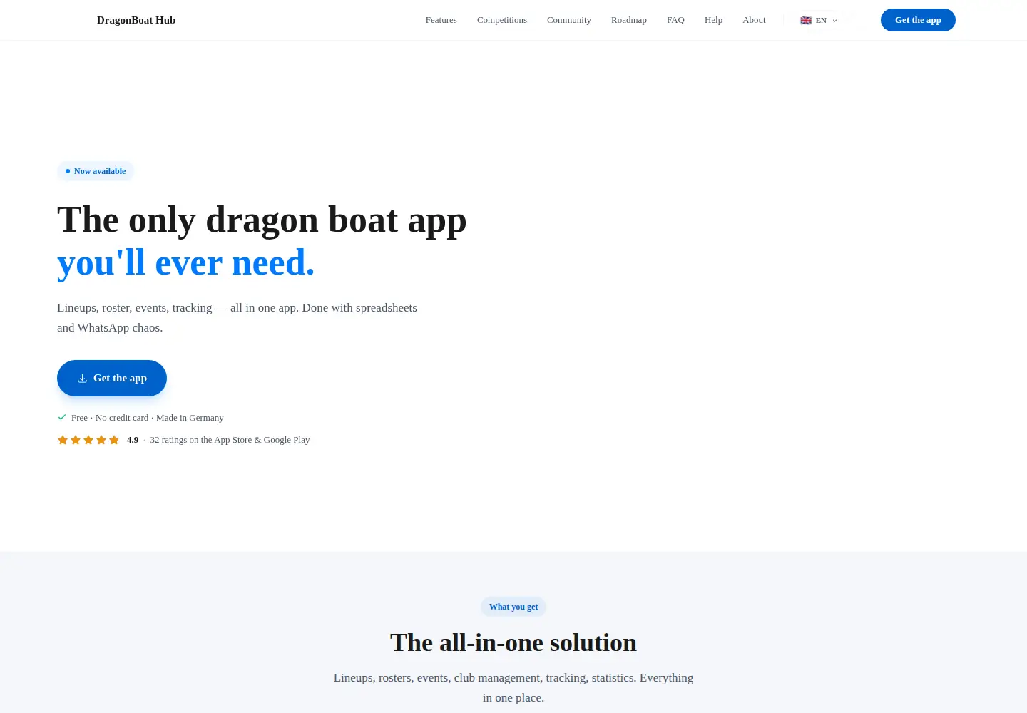 Screenshot of dragonboathub.de