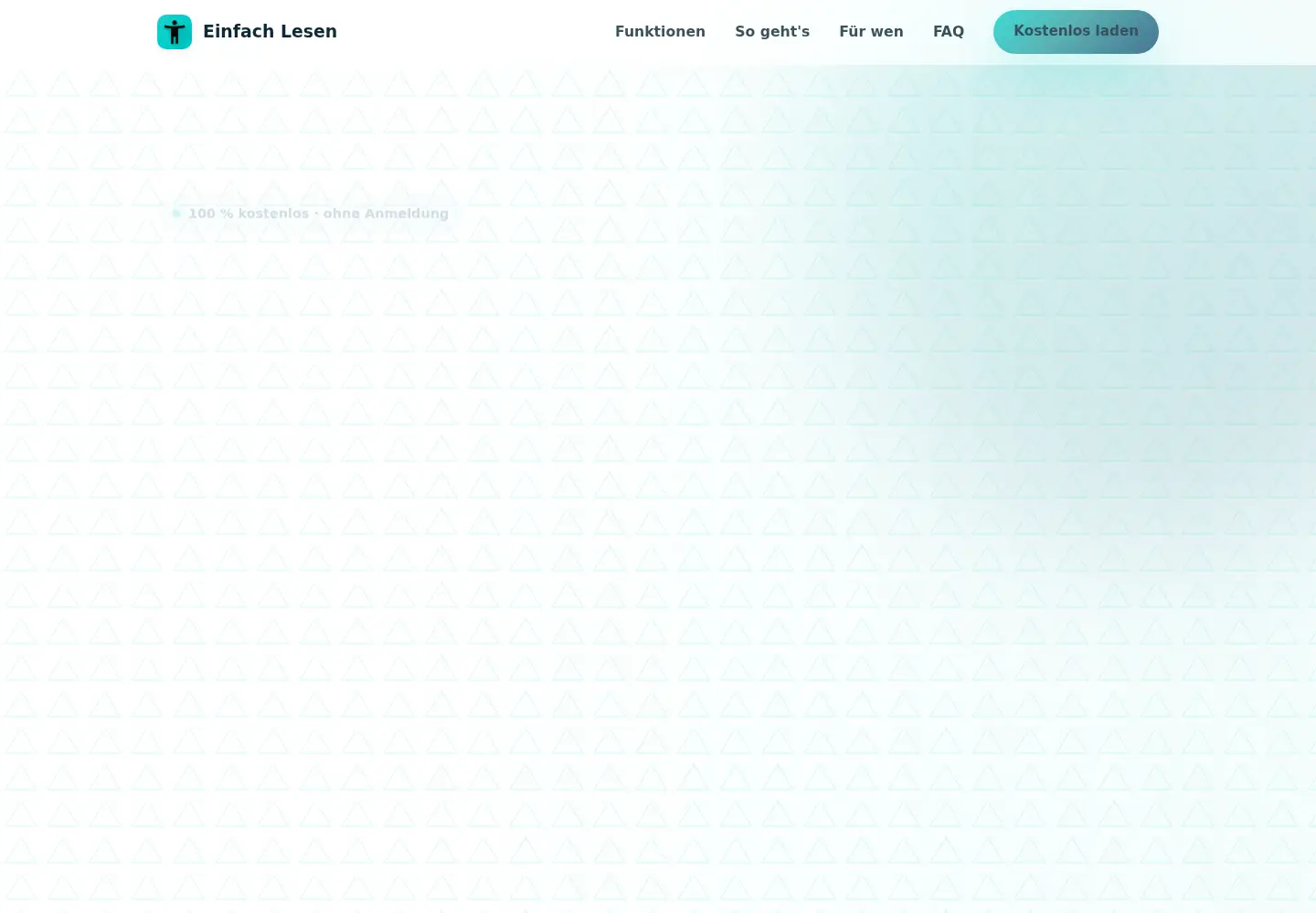 Captured homepage of einfachlesen.de in the current scan