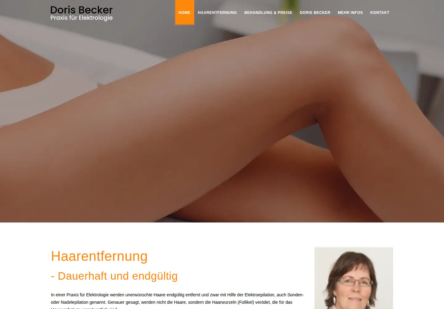 Screenshot of epilation-becker.de