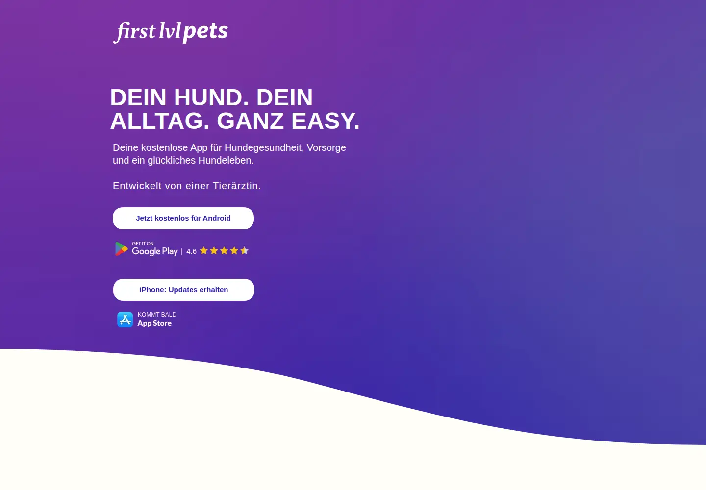Captured homepage of first-lvl-pets.de in the current scan