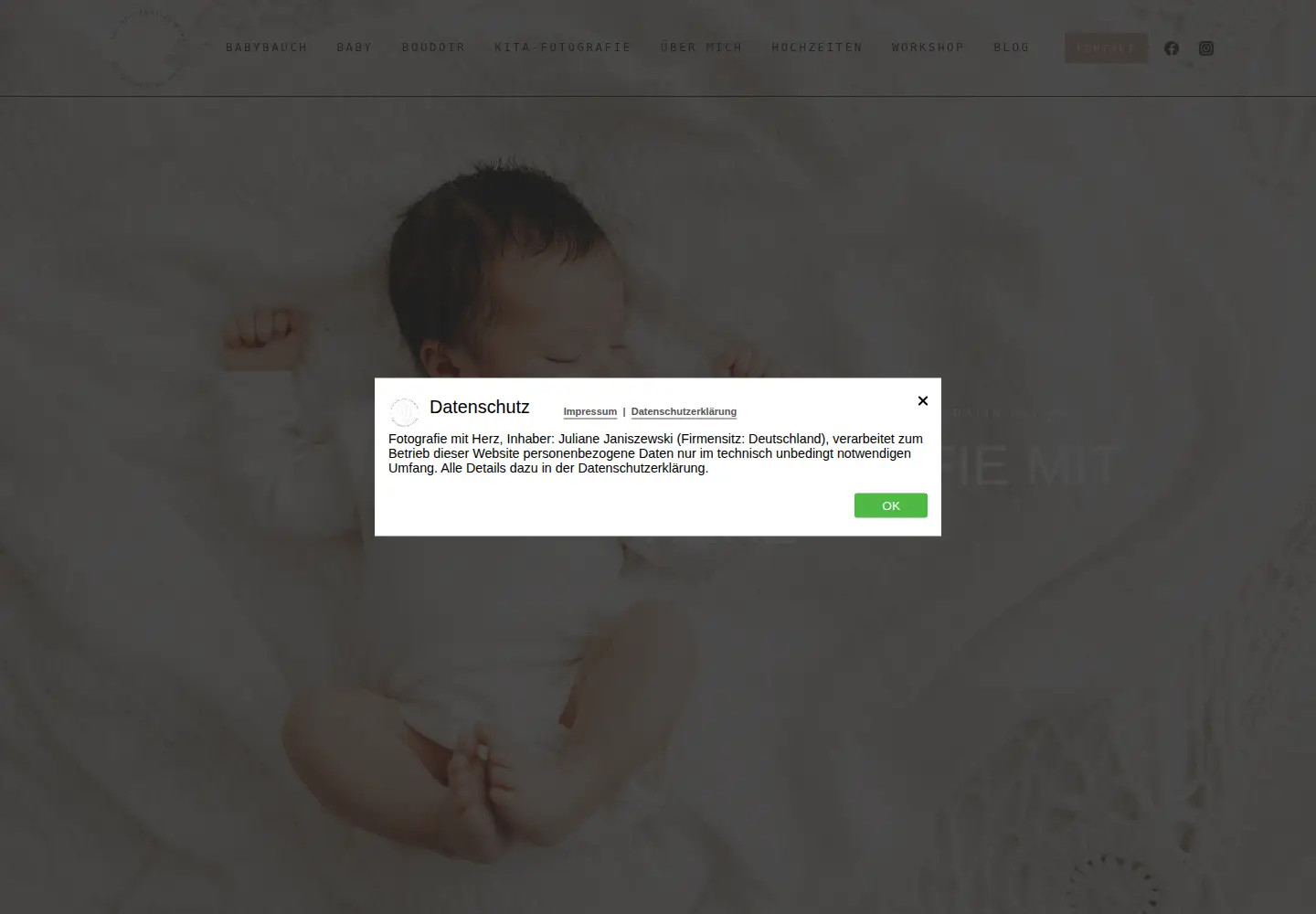 Screenshot of fotografiemitherzcelle.de