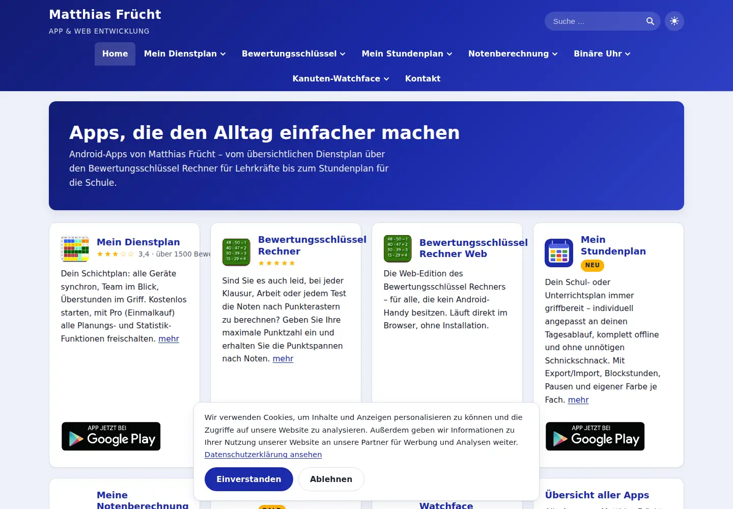 Screenshot of fruecht-apps.de