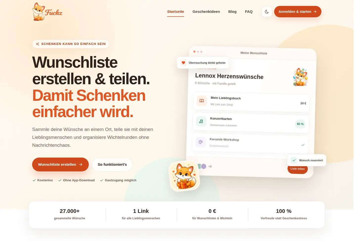 Captured homepage of fuchz.de in the current scan