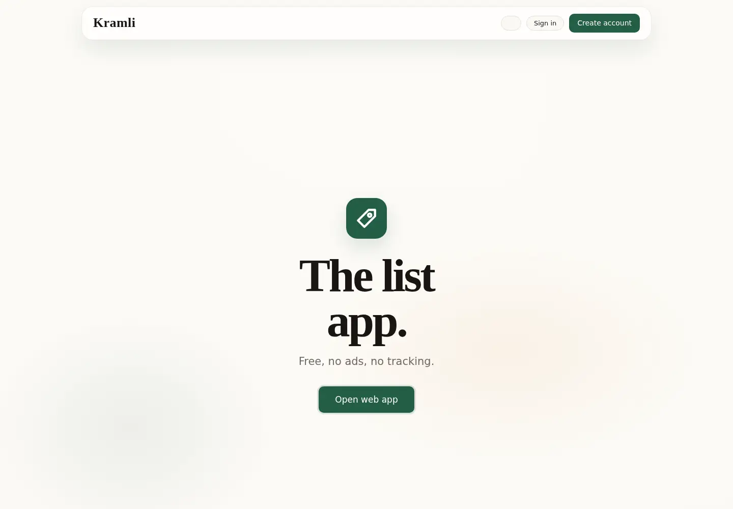 Captured homepage of kramli.de in the current scan