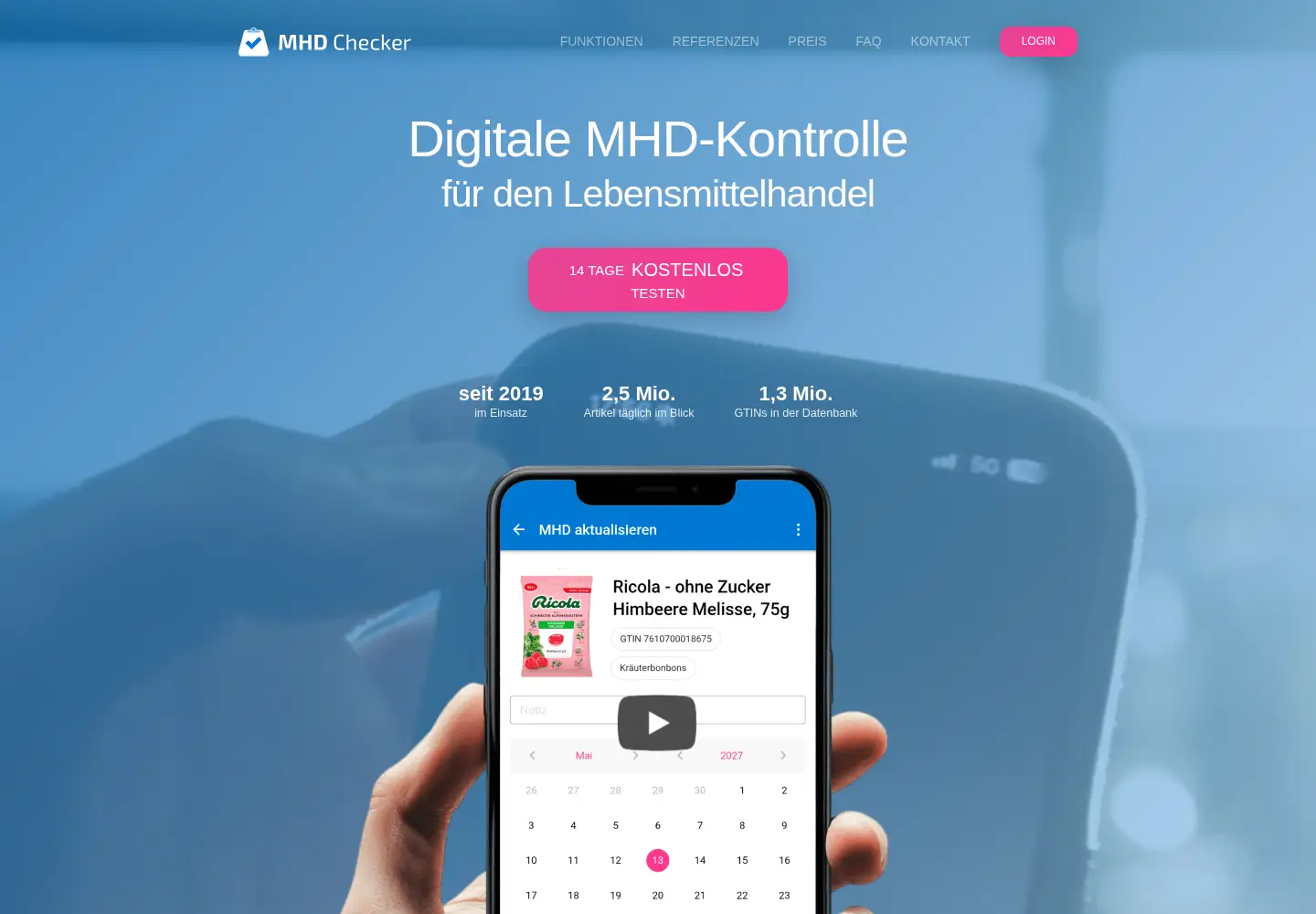 Captured homepage of mhd-checker.de in the current scan