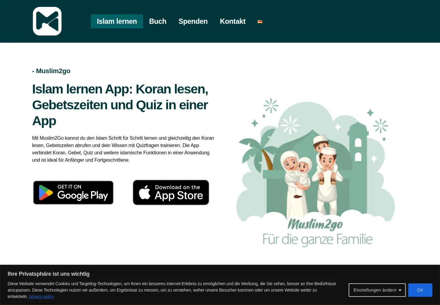 Screenshot of muslim2go.de