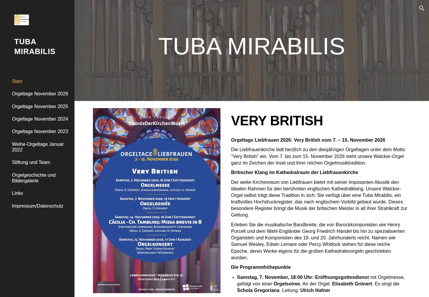 Captured homepage of tuba-mirabilis-liebfrauen.de in the current scan