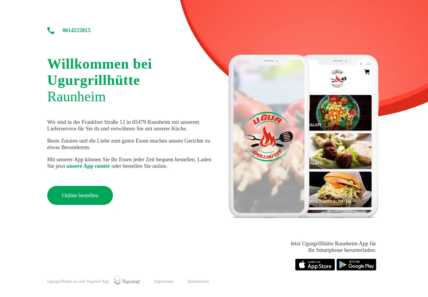 Captured homepage of ugurgrill.de in the current scan