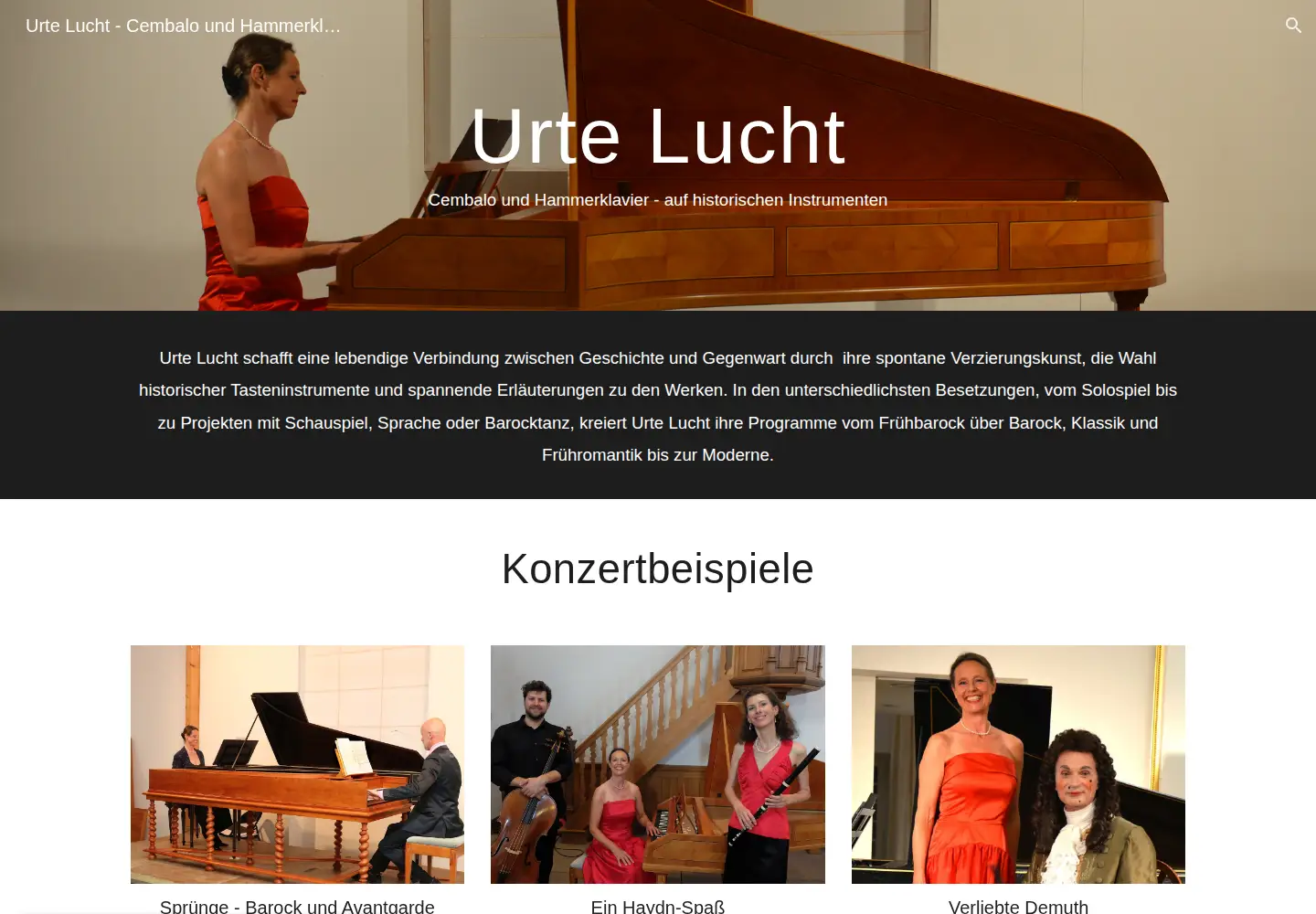 Captured homepage of urte-lucht.de in the current scan