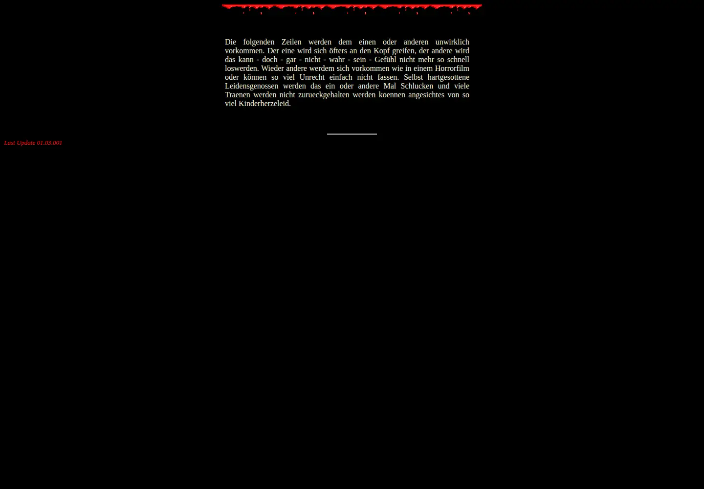 Captured homepage of vaterlos.de in the current scan