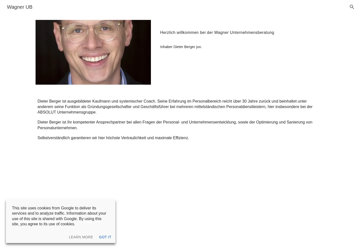 Captured homepage of wagner-ub.de in the current scan