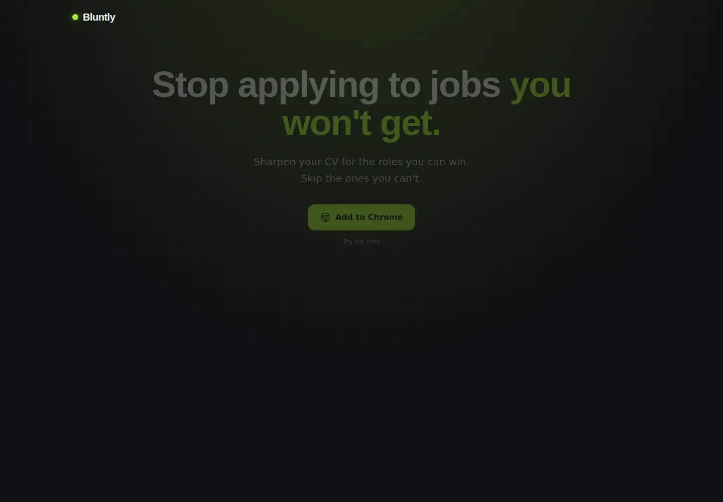 Screenshot of bluntly.dev