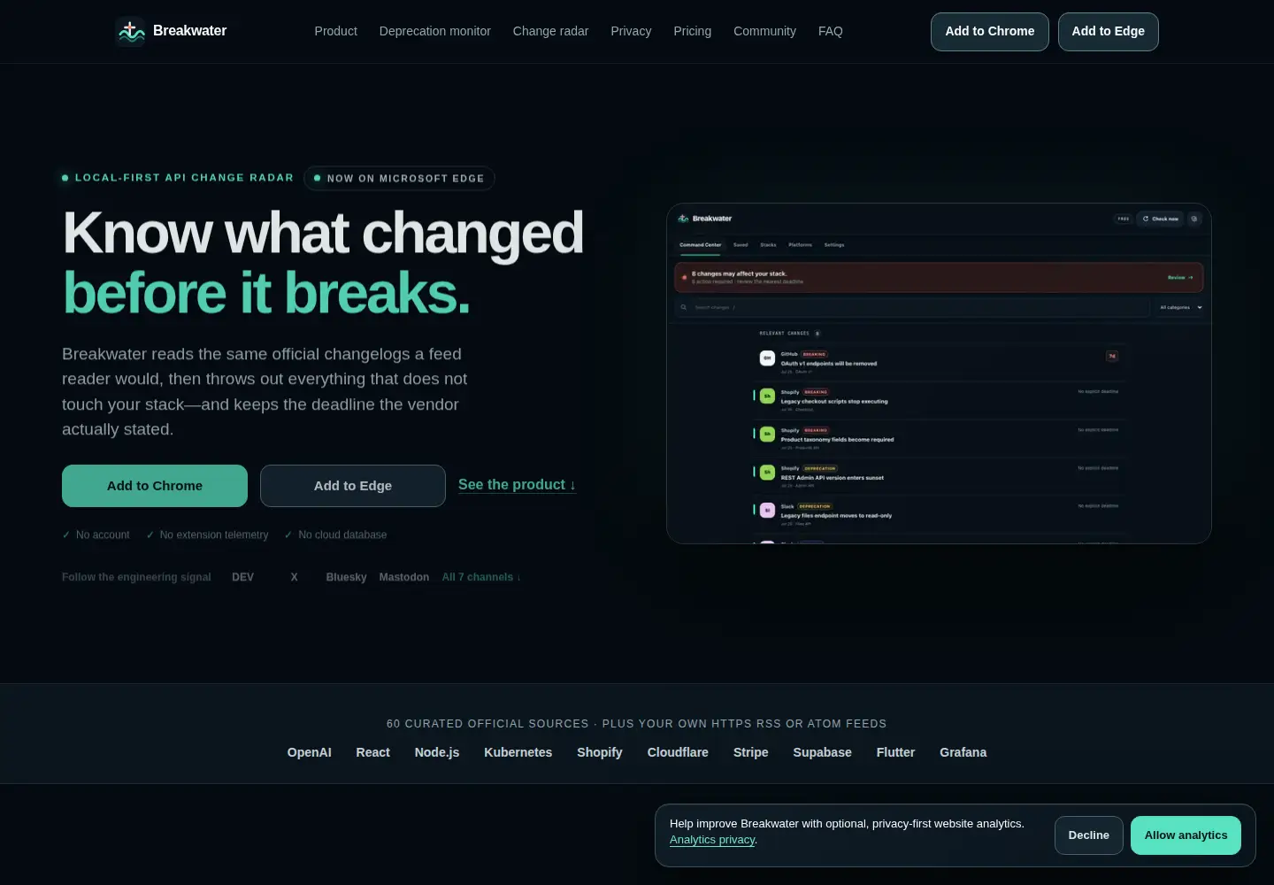 Screenshot of breakwaters.dev