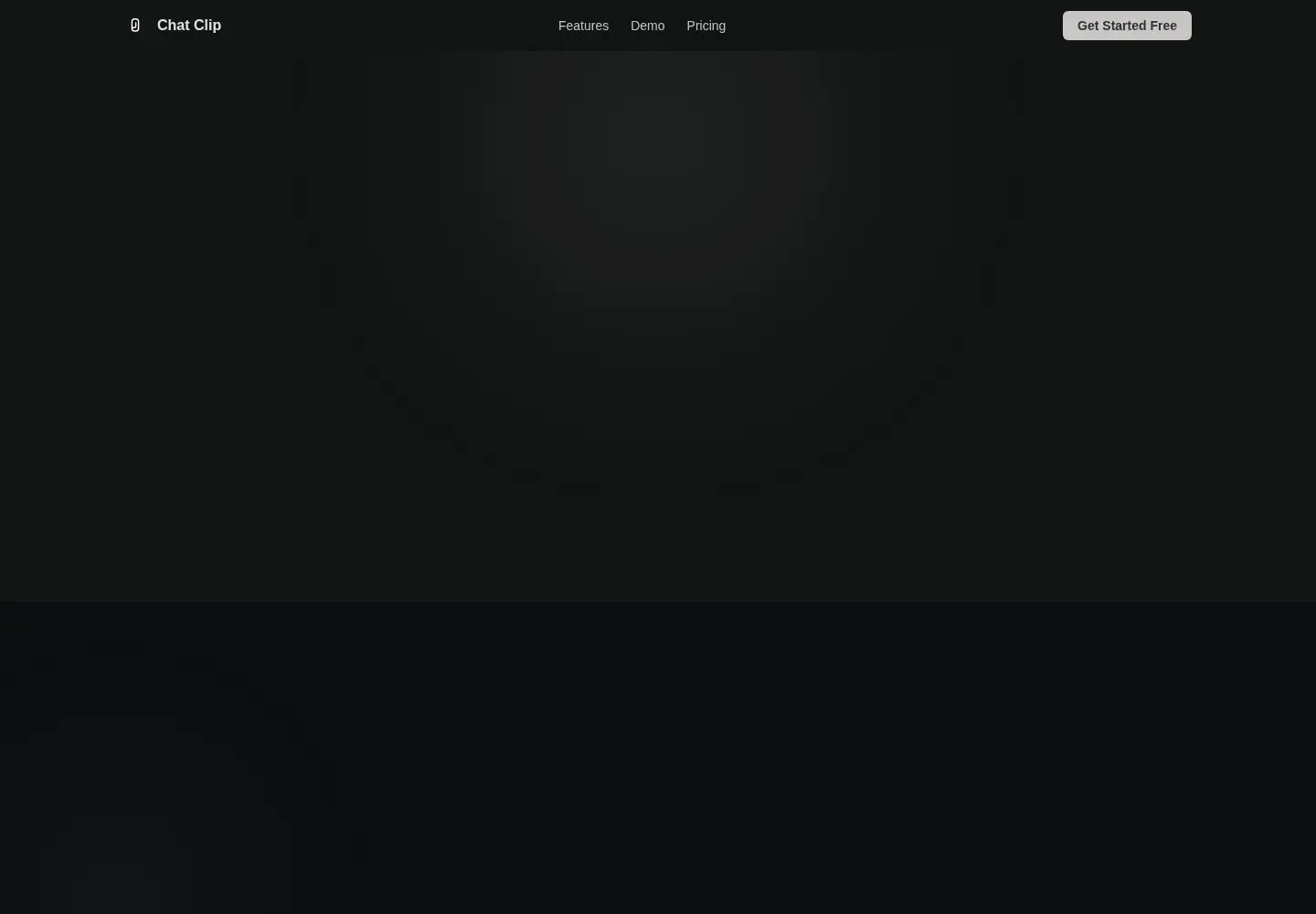 Captured homepage of chatclip.dev in the current scan
