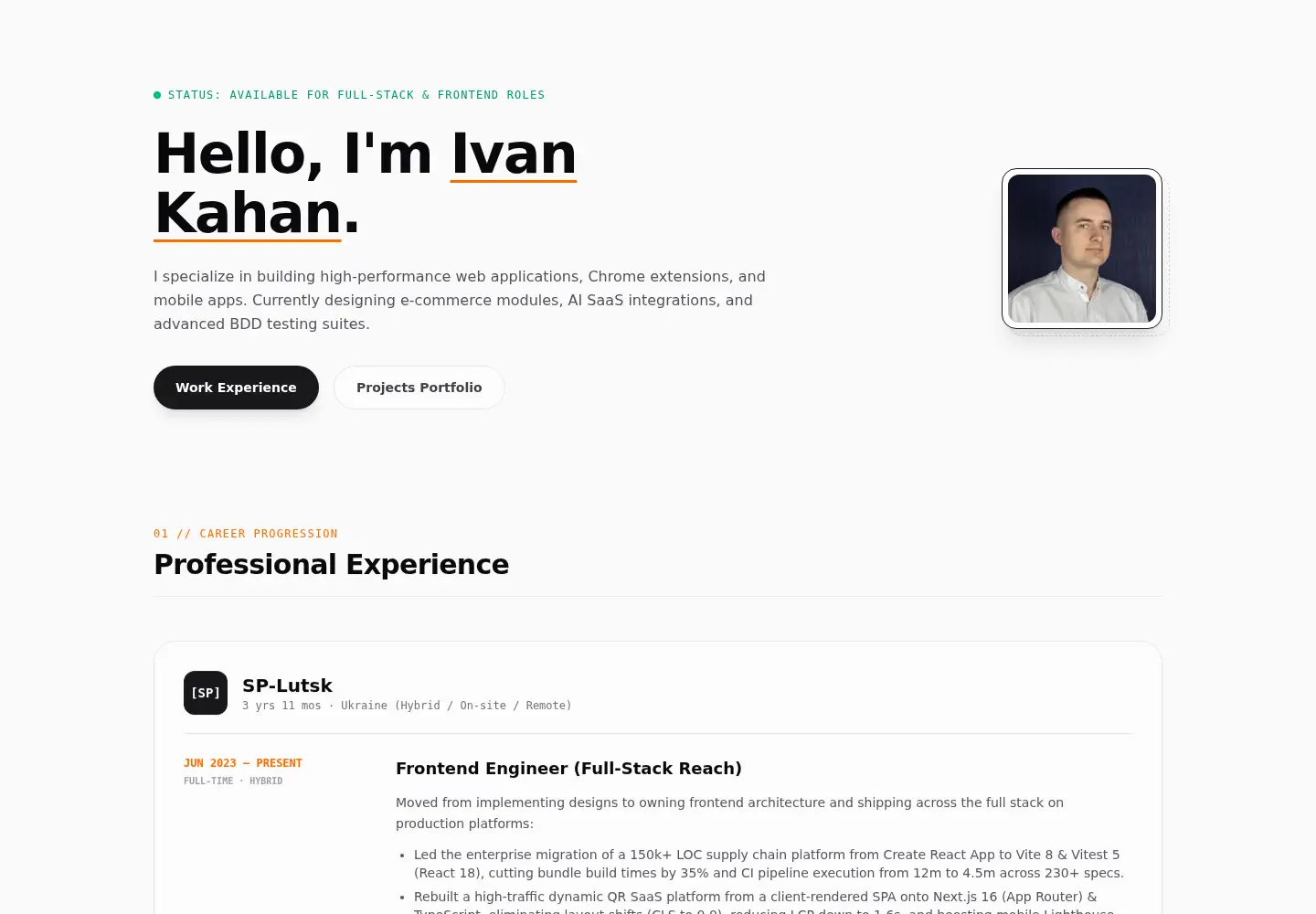 Captured homepage of crype.dev in the current scan