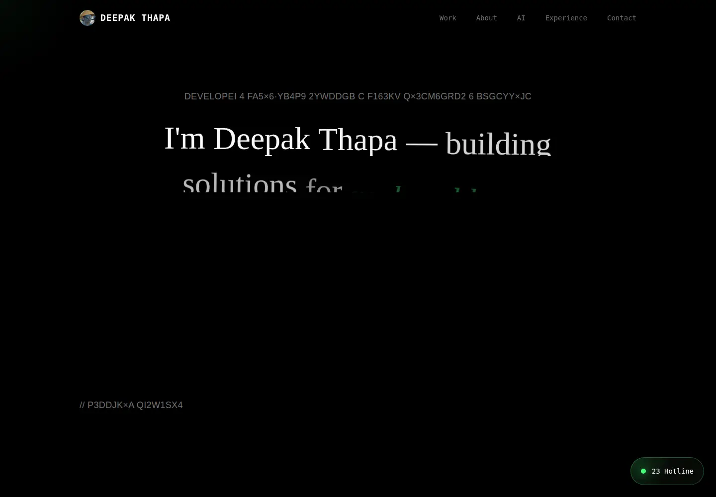 Screenshot of deepakthapa.dev