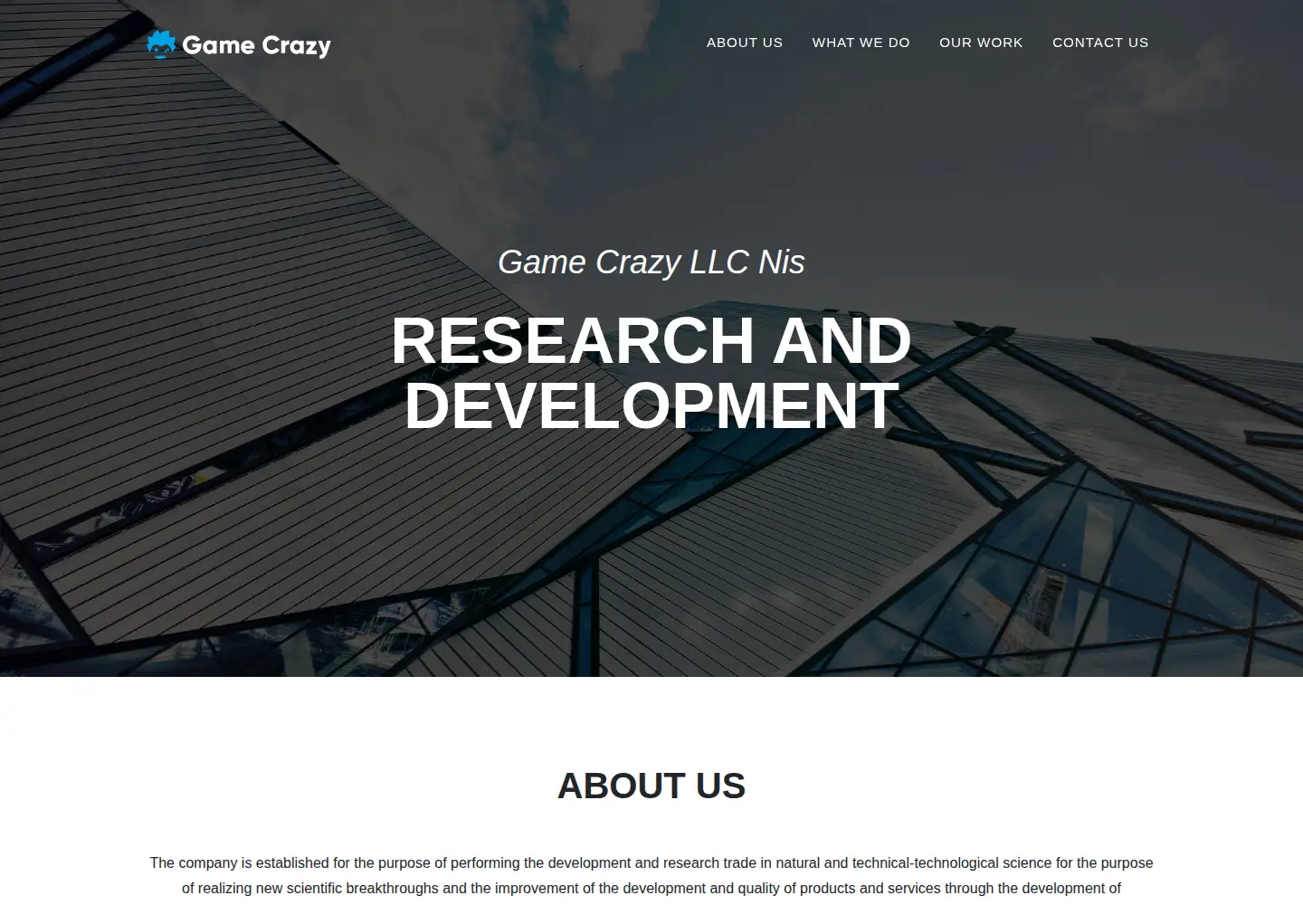 Captured homepage of gamecrazy.dev in the current scan
