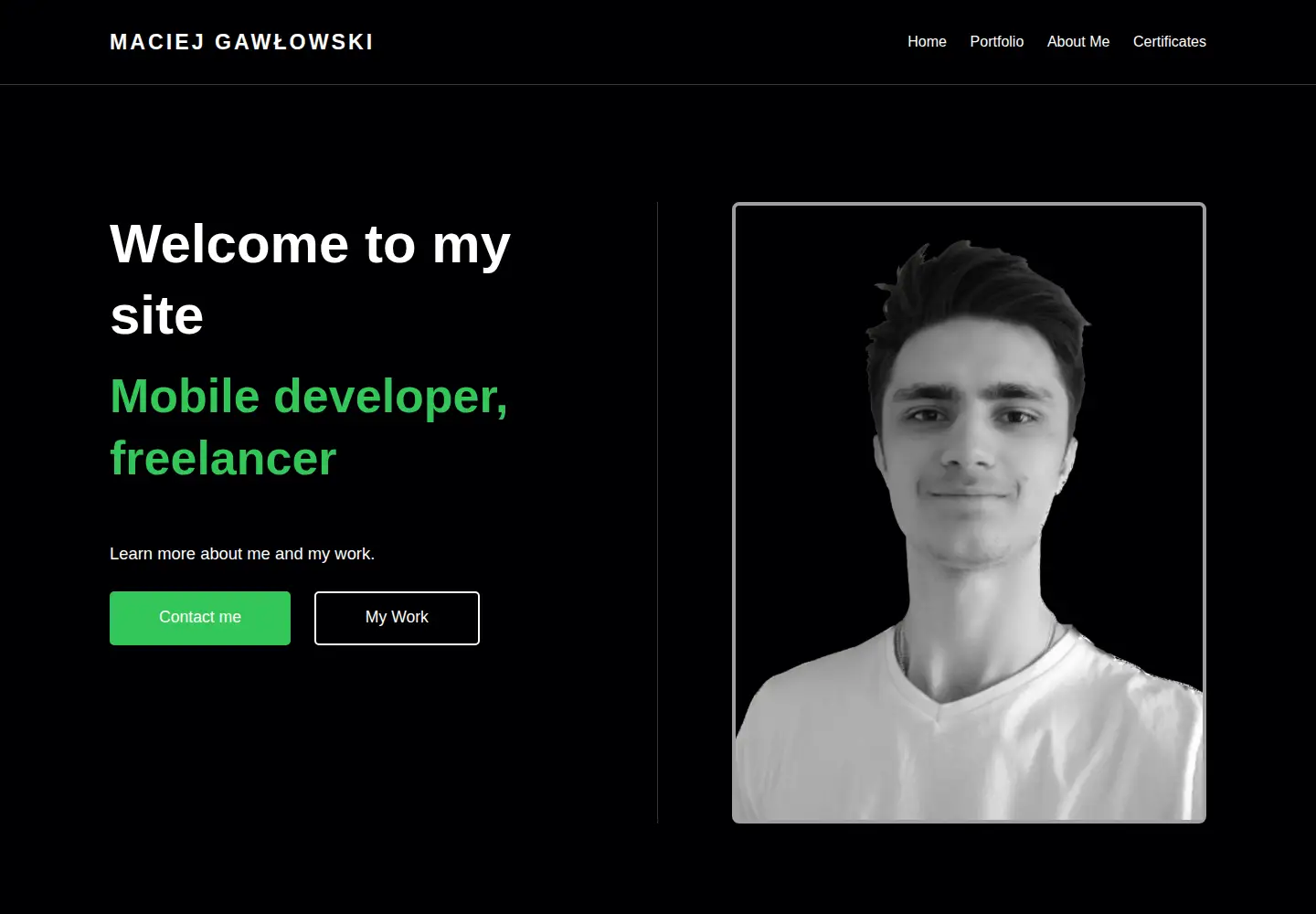 Screenshot of gawlowski.dev