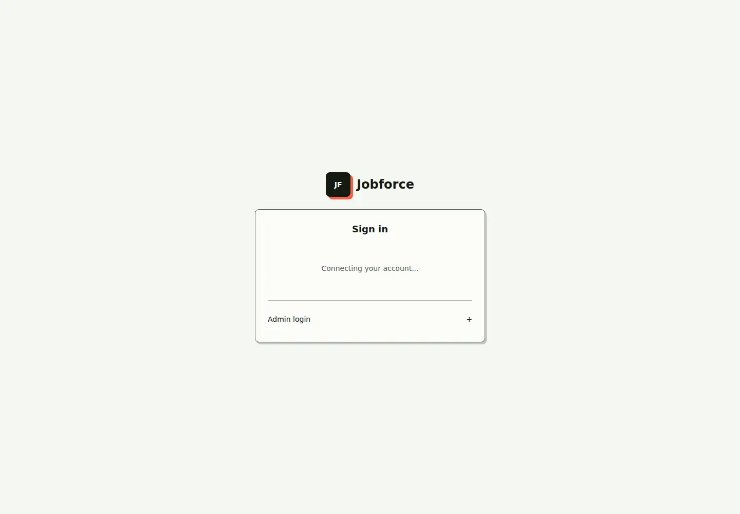 Captured homepage of jobforce.dev in the current scan