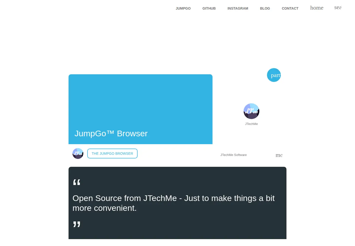 Captured homepage of jtechme.dev in the current scan