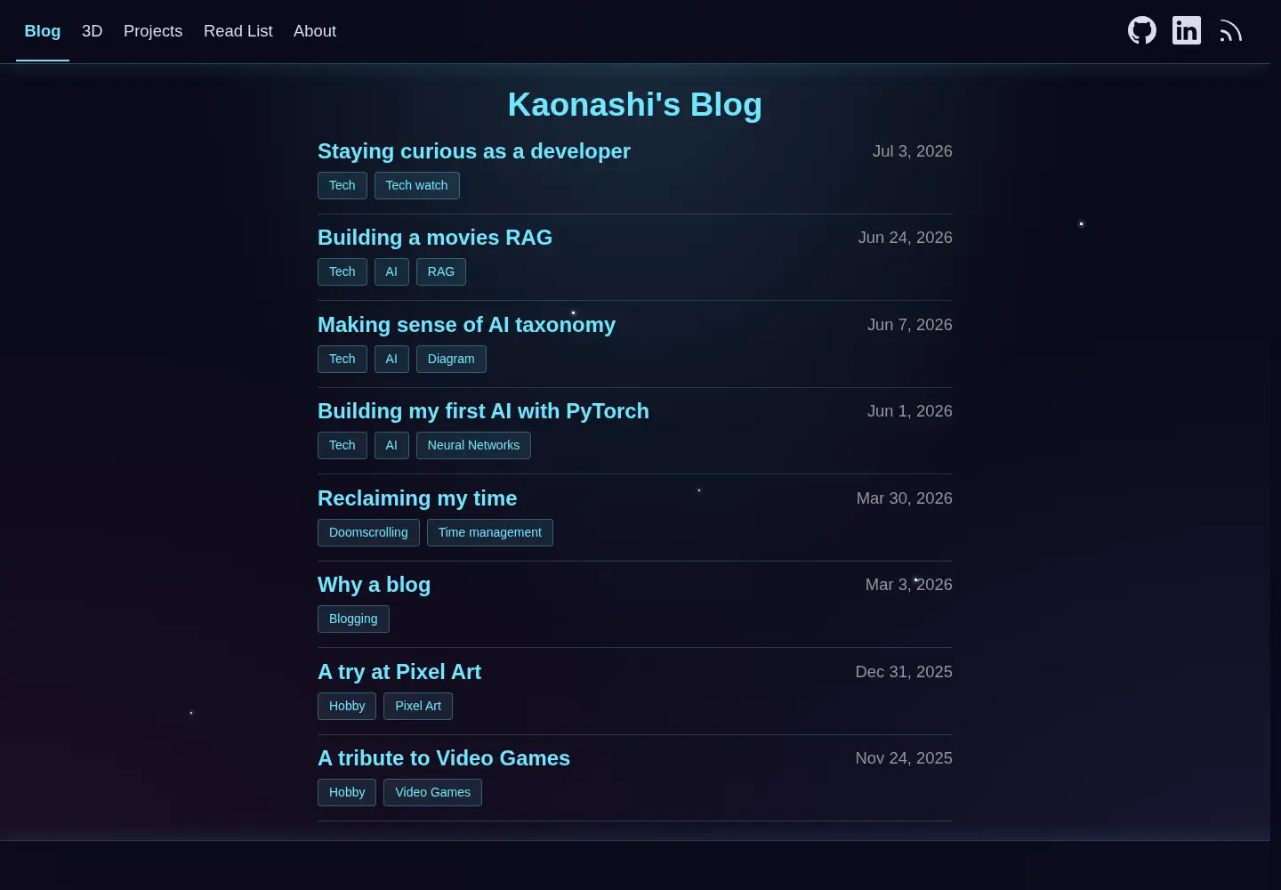 Screenshot of kaonashi.dev