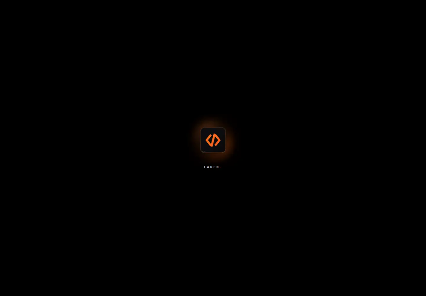 Captured homepage of larpn.dev in the current scan