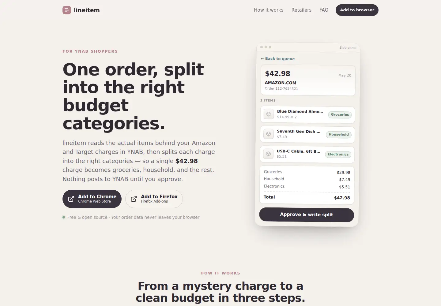 Captured homepage of lineitem.dev in the current scan