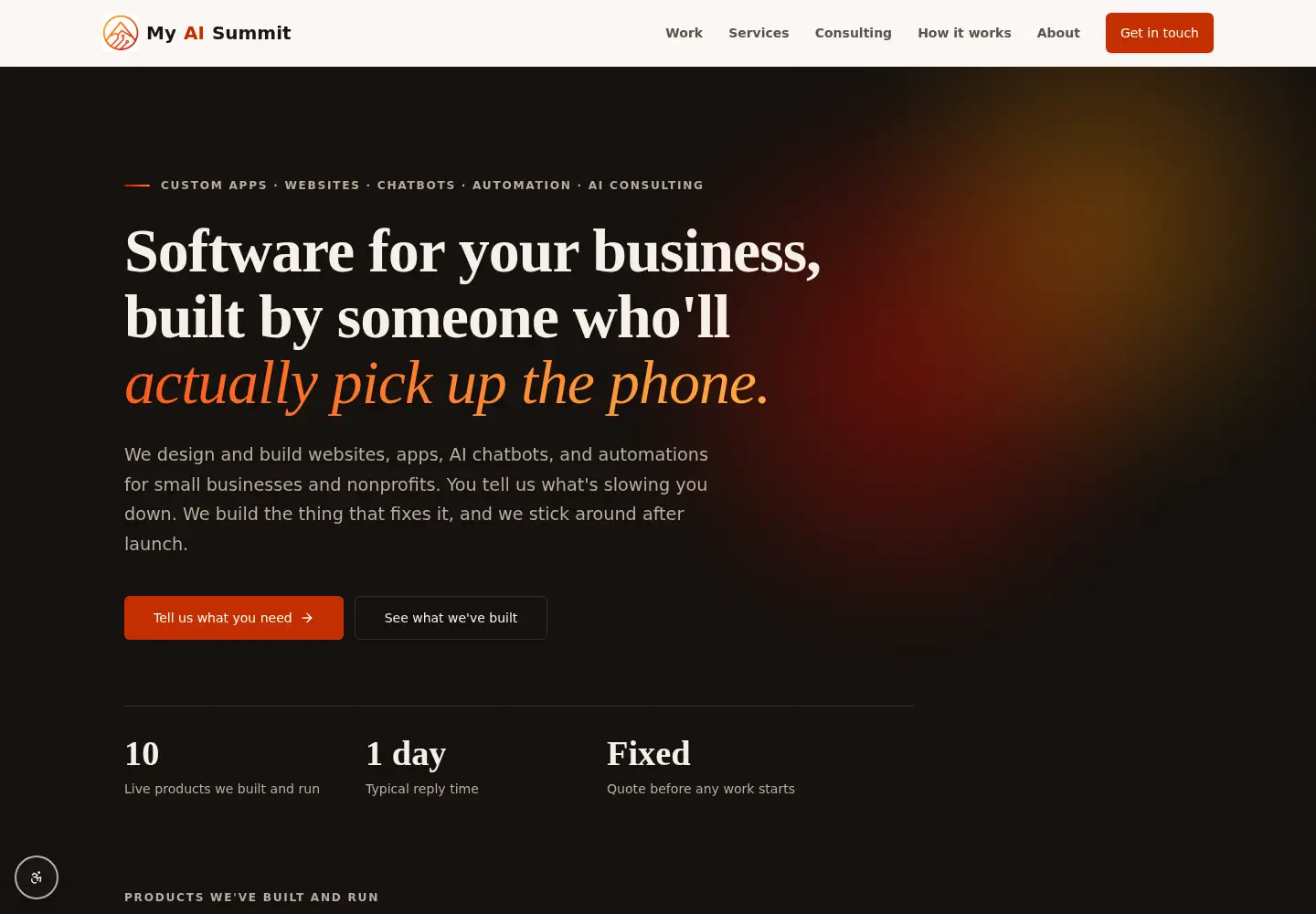 Screenshot of myaisummit.dev