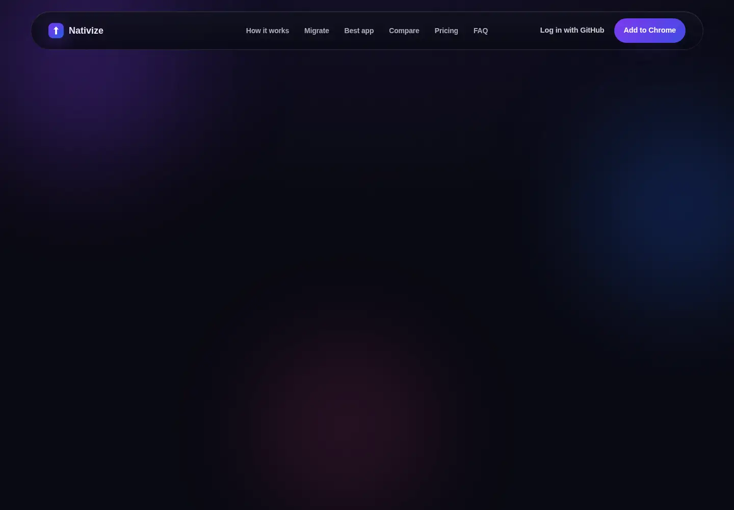 Screenshot of nativize.dev