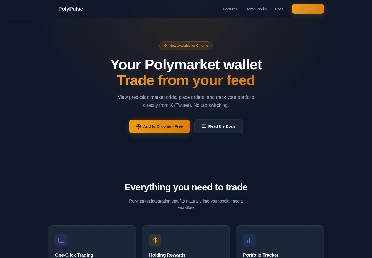 Captured homepage of polypulse.dev in the current scan