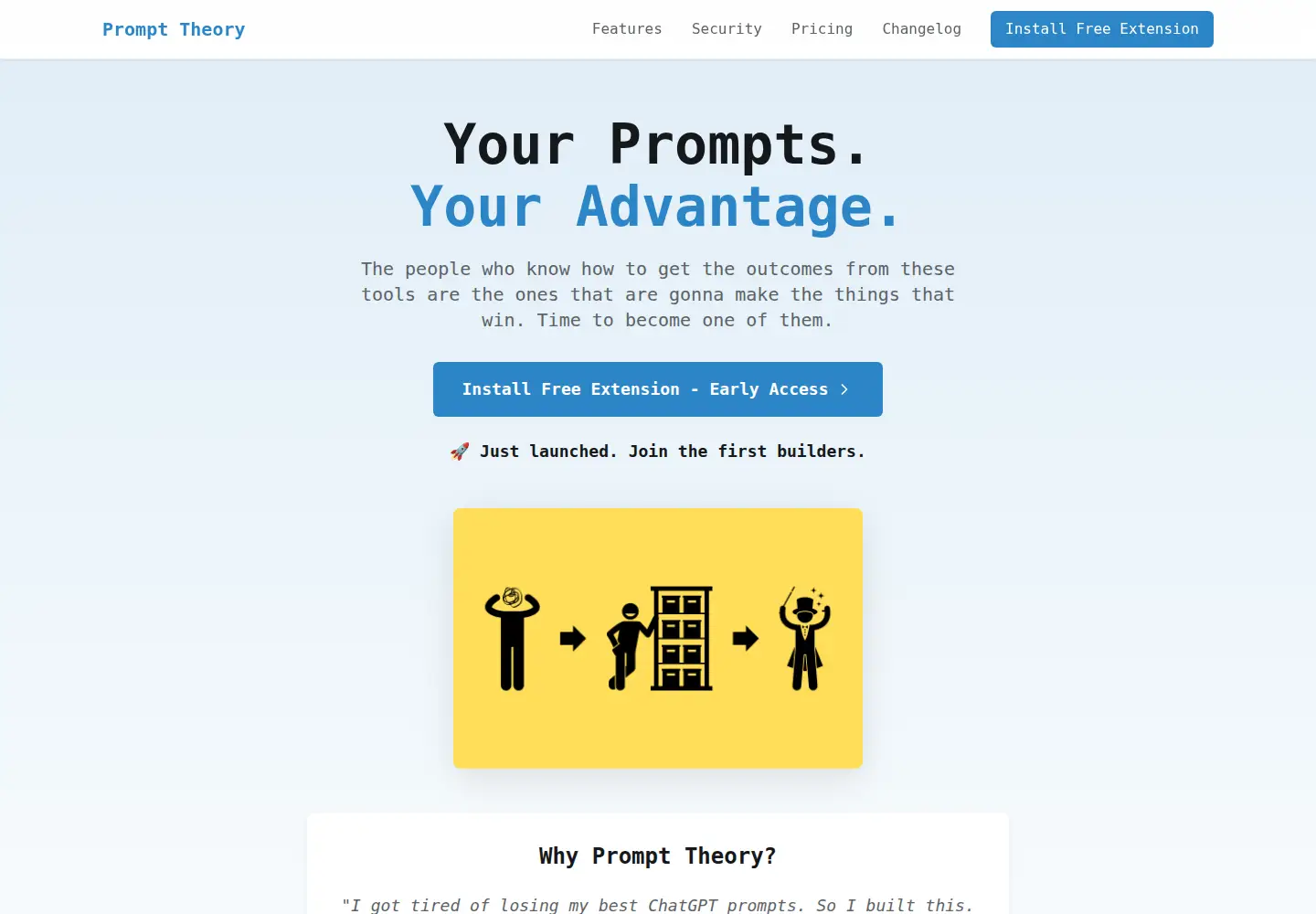 Screenshot of prompttheory.dev