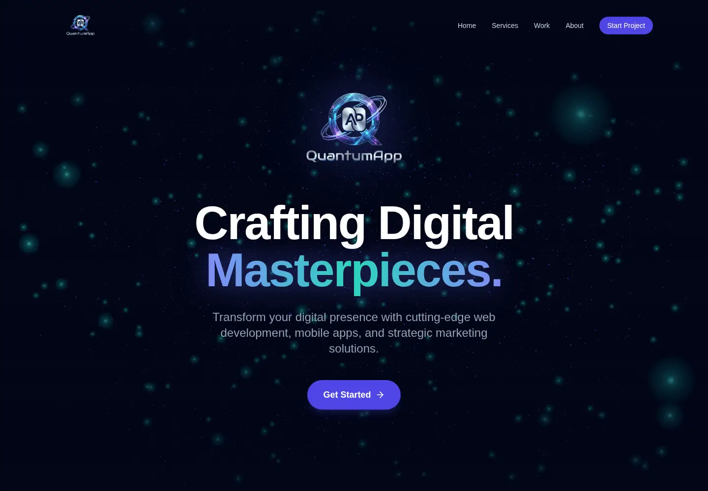 Captured homepage of quantumapp.dev in the current scan