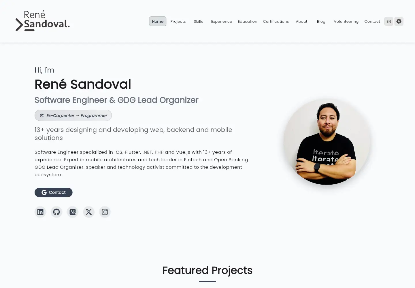 Captured homepage of renes.dev in the current scan
