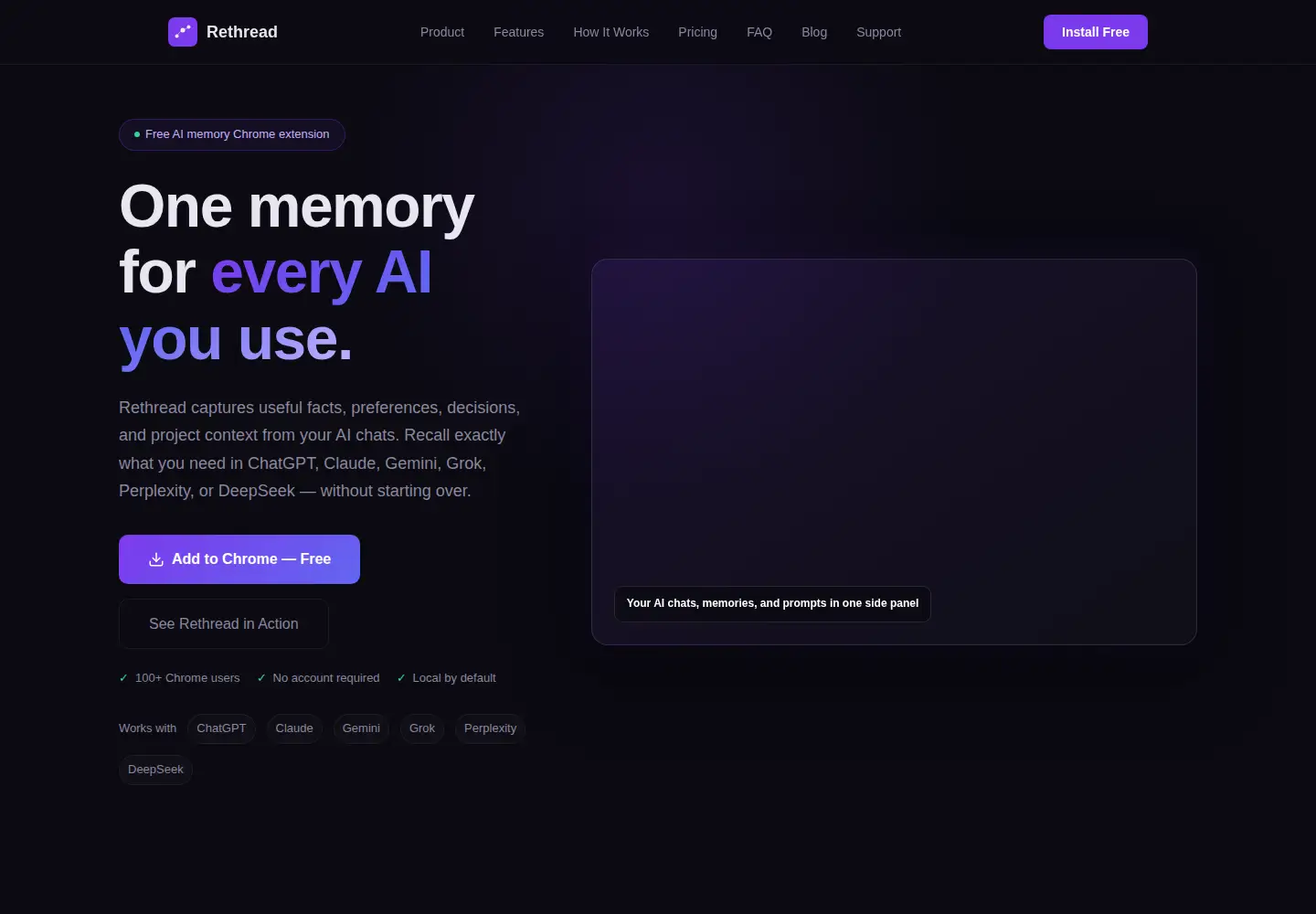 Screenshot of rethread.dev