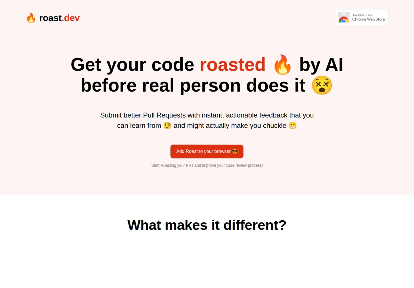 Screenshot of roast.dev