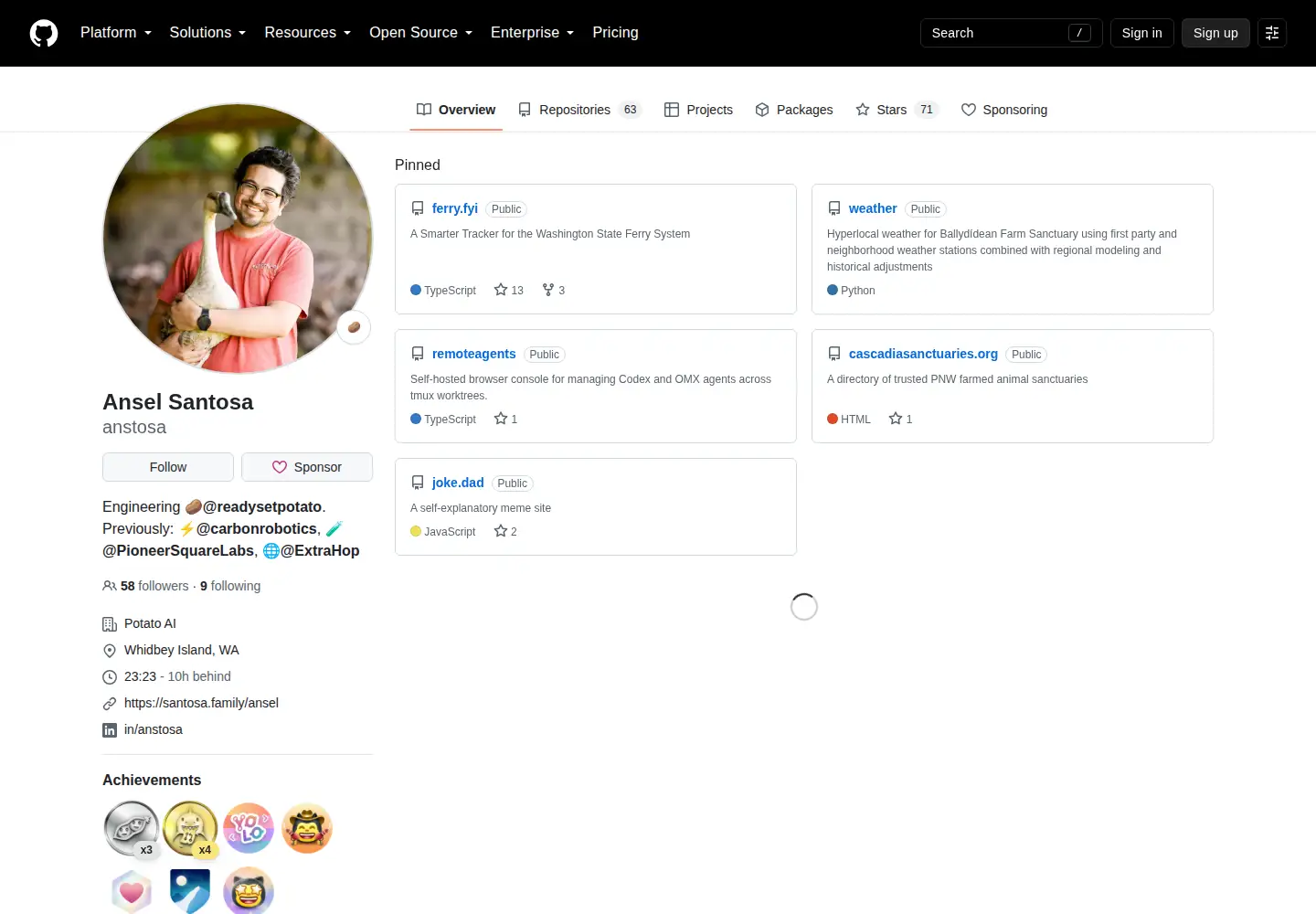 Screenshot of santosa.dev
